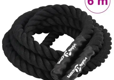 Frânghie de lucru, negru, 6 m, 4,5 kg, poliester - 1/5