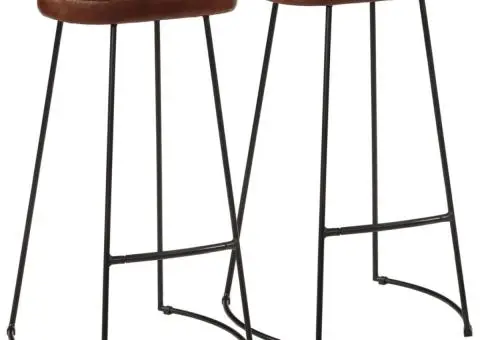 Scaune de bar, 2 buc., maro închis, 44x37,5x78 cm - 1/5