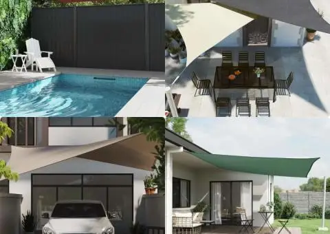 Pânză parasolar, portocaliu, 7x7 m, țesătură oxford, pătrat - 3/5