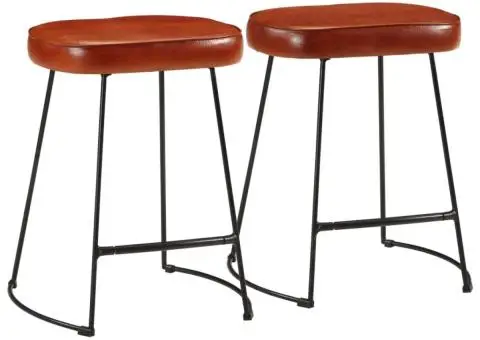 Scaune de bar, 2 buc., maro închis, 40x29,5x53 cm - 1/5