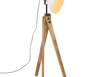 vidaXL Lampă de podea 25 W, alb, 45x45x120 cm, E27