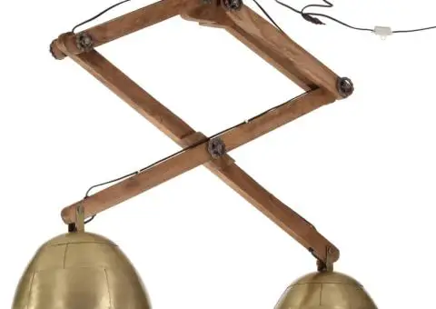 Lampă de tavan 25 W, alamă antichizată, 29x18x85 cm, E27 - 1/5