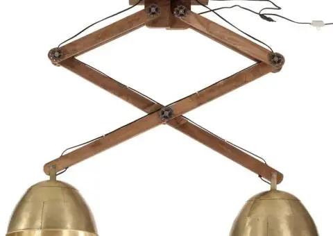 Lampă de tavan 25 W, alamă antichizată, 29x18x85 cm, E27 - 3/5