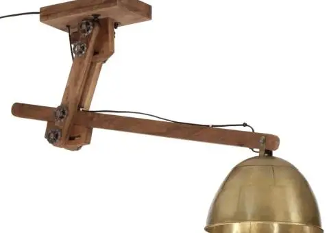 Lampă de tavan 25 W, alamă antichizată, 105x30x65-108 cm, E27 - 2/5