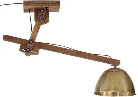 Lampă de tavan 25 W, alamă antichizată, 105x30x65-108 cm, E27 - 3/5