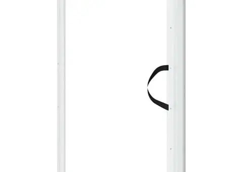 Poartă retractabilă animale de companie, alb, 102,5x125 cm - 4/5