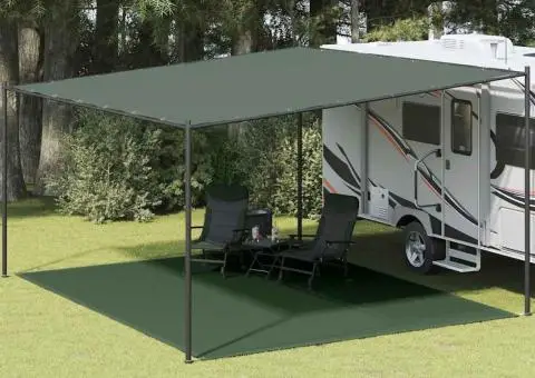 Covor pentru cort, verde închis, 400x500 cm, HDPE - 1/5