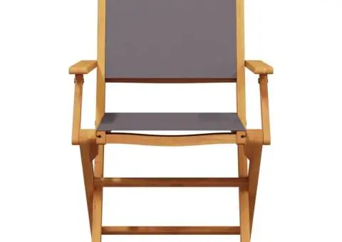 Set mobilier de grădină 5 piese textil antracit/lemn masiv - 4/5