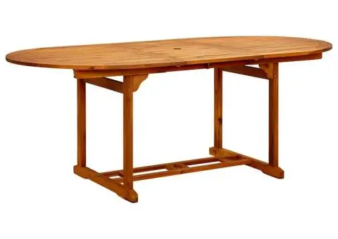 Set mobilier de grădină, 7 piese, bej, poliratan și lemn masiv - 5/5