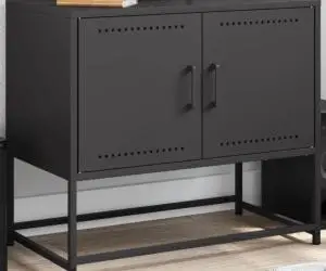vidaXL Dulap TV, negru, 68,5x39x60,5 cm, oțel