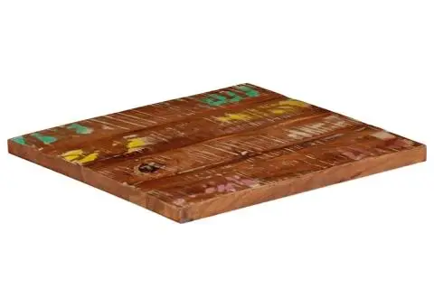 Blat de masă pătrată, 50x50x3,8 cm, lemn masiv reciclat - 1/5