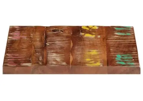 Blat de masă pătrată, 50x50x3,8 cm, lemn masiv reciclat - 4/5