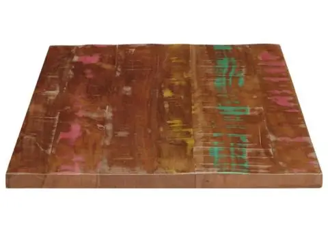 Blat de masă, 70x50x3,8 cm, dreptunghiular, lemn masiv reciclat - 4/5