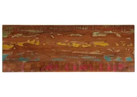 Blat de masă, 160x50x3,8cm, dreptunghiular, lemn masiv reciclat - 1/5