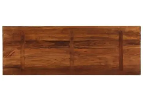 Blat de masă, 160x50x3,8cm, dreptunghiular, lemn masiv reciclat - 5/5