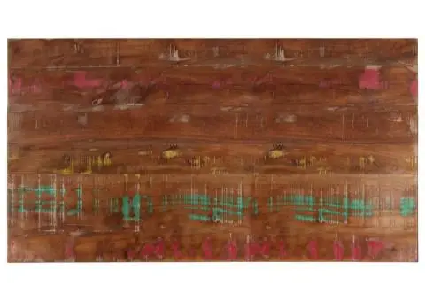 Blat de masă, 100x60x3,8m, dreptunghiular, lemn masiv reciclat - 1/5