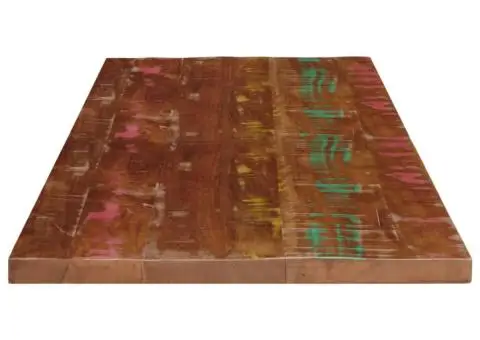 Blat de masă, 120x60x3,8cm, dreptunghiular, lemn masiv reciclat - 4/5