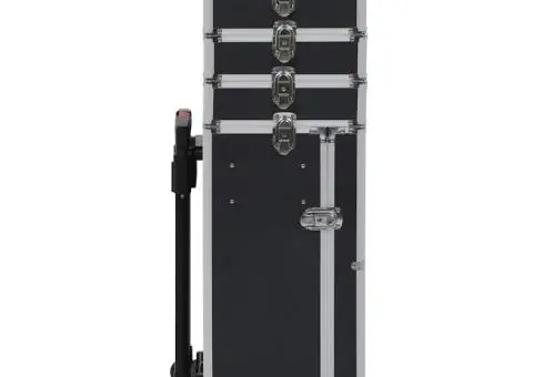 Troler de cosmetice, negru, aluminiu - 3/5