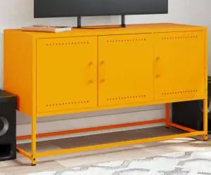 vidaXL Dulap TV, galben muștar, 100,5x39x60,5 cm, oțel