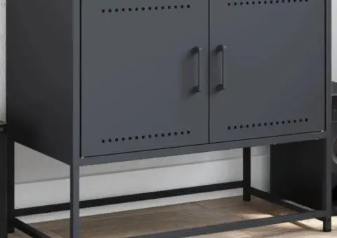 Dulap TV, antracit, 68,5x39x60,5 cm, oțel - 1/5