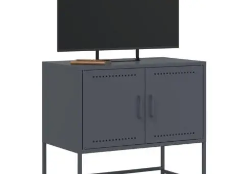 Dulap TV, antracit, 68,5x39x60,5 cm, oțel - 4/5
