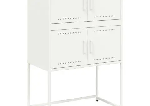 Dulap, alb, 68,5x38,5x107 cm, oțel - 2/5