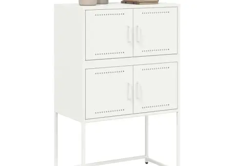 Dulap, alb, 68,5x38,5x107 cm, oțel - 4/5