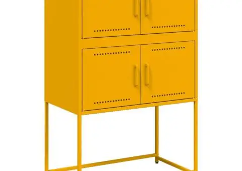 Dulap, galben muștar, 68,5x38,5x107 cm, oțel - 2/5