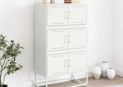 Dulap, alb, 68,5x38,5x123,5 cm, oțel - 3/5