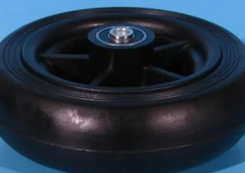 Roata cu cauciuc plin pentru scaun cu rotile 140x40 - 2/2