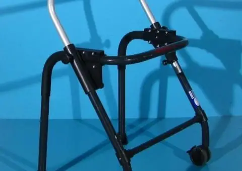 Cadru pentru mers din aluminiu cu 2 roti  Rebotec - 3/8