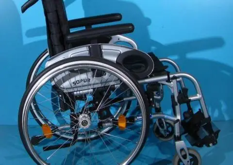 Scaun cu rotile din aluminiu semiactiv Sopur   latime sezut 43 cm - 4/7