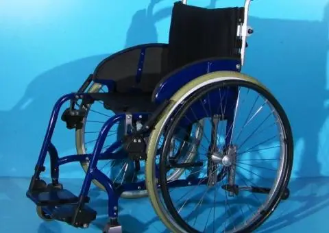 Scaun cu rotile din aluminiu activ  Sopur - latime sezut 42 cm - 1/6