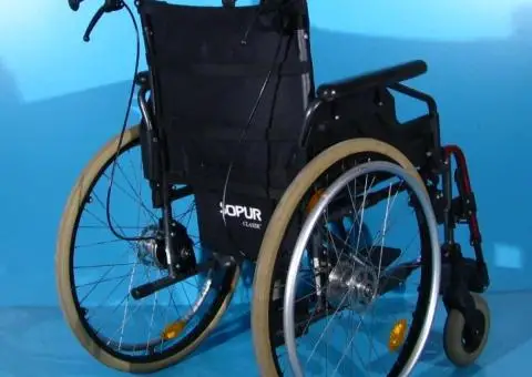 Scaun cu rotile din aluminiu Sopur - latime sezut 46 cm - 5/7