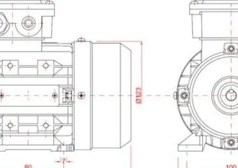 Motor electric trifazat 0.12kw 1400rpm 63 B3 - 2/2