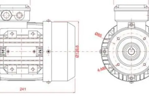 Motor electric trifazat 0.55kw 1400rpm 71 B14 - 2/2