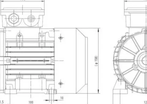 Motor electric trifazat 0.75kw 1400rpm 80 B3 - 2/2