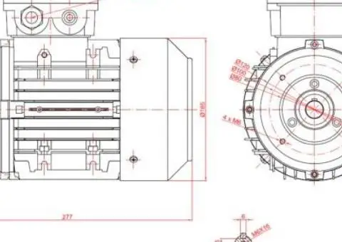 Motor electric trifazat 1.1kw 1400rpm 80 B14 - 2/2