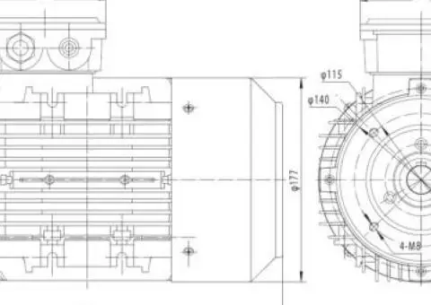 Motor electric trifazat 1.5kw 1400rpm 90 B14 - 2/2