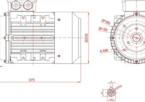 Motor electric trifazat 2.2kw 1400rpm 100 B14 - 2/2