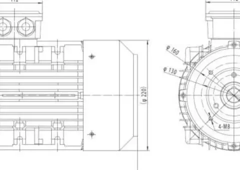 Motor electric trifazat 4kw 1400rpm 112 B14 - 2/2