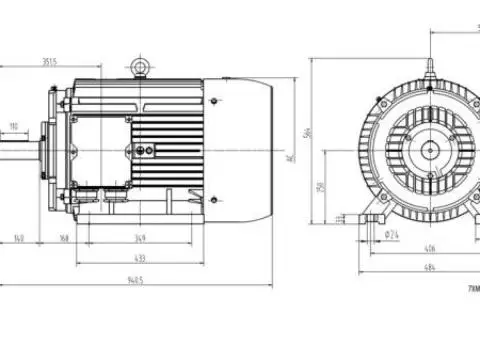 Motor electric trifazat 55kw 1400rpm 250 B3 - 2/2