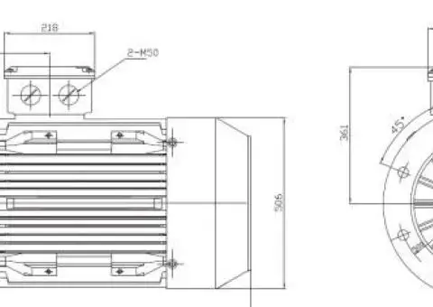 Motor electric trifazat 55kw 3000rpm 250 B5 - 2/2