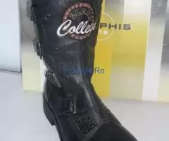 Cizme brodate de motociclist