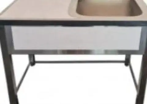 Horeca Bucuresti / Mese de lucru inox / Spalator INOX cu 1 cuva / Spalator INOX  cu 2 cuve - 4/9