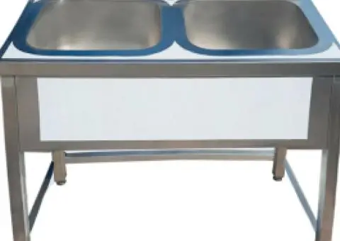 Horeca Bucuresti / Mese de lucru inox / Spalator INOX cu 1 cuva / Spalator INOX  cu 2 cuve - 7/9