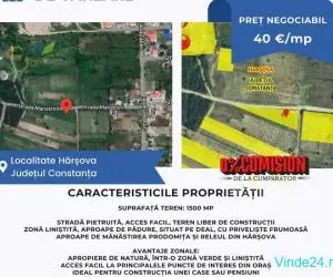 Oportunitate Teren Intravilan – 1500 mp în Hârșova