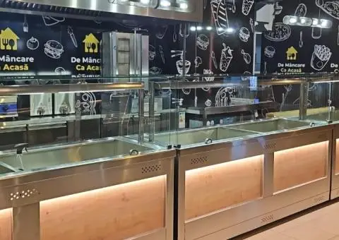 Horeca Bucuresti / Linie autoservire / Vitrina calda / Vitrina Rece / hota inox - 1/4