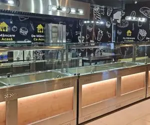 Horeca Bucuresti / Linie autoservire / Vitrina calda / Vitrina Rece / hota inox