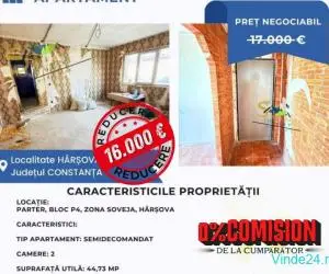 Apartament de vânzare, parter – Hârșova, zona Soveja
